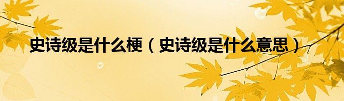 一场史诗般的电子竞技对决 E战到底 (一场史诗般的旅程什么意思啊)