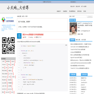 小天地，大世界，前端博客