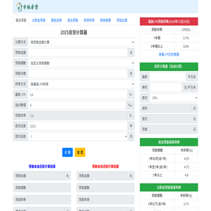 房贷计算器2025年最新版